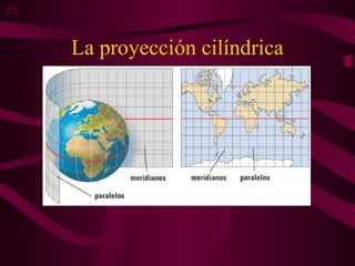 La proyección cilíndrica
02
 