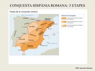 CONQUESTA HISPÀNIA ROMANA: 3 ETAPES 
FONT: Isaac Buzo Sánchez  