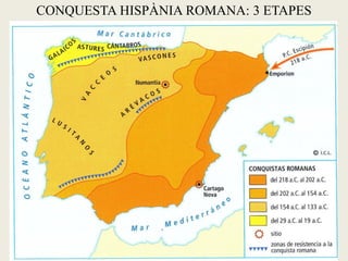 CONQUESTA HISPÀNIA ROMANA: 3 ETAPES 
 
