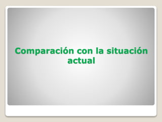 Comparación con la situación
actual
 