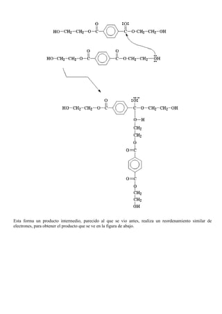 Esta forma un producto intermedio, parecido al que se vio antes, realiza un reordenamiento similar de
electrones, para obtener el producto que se ve en la figura de abajo.
 