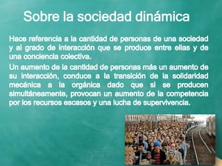 Sobre la sociedad dinámica
 