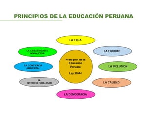 PRINCIPIOS DE LA EDUCACIÓN PERUANA
 