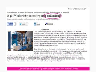 Conceptos básicos en tórno á igualdade de oportunidades entre mulleres e homes
 