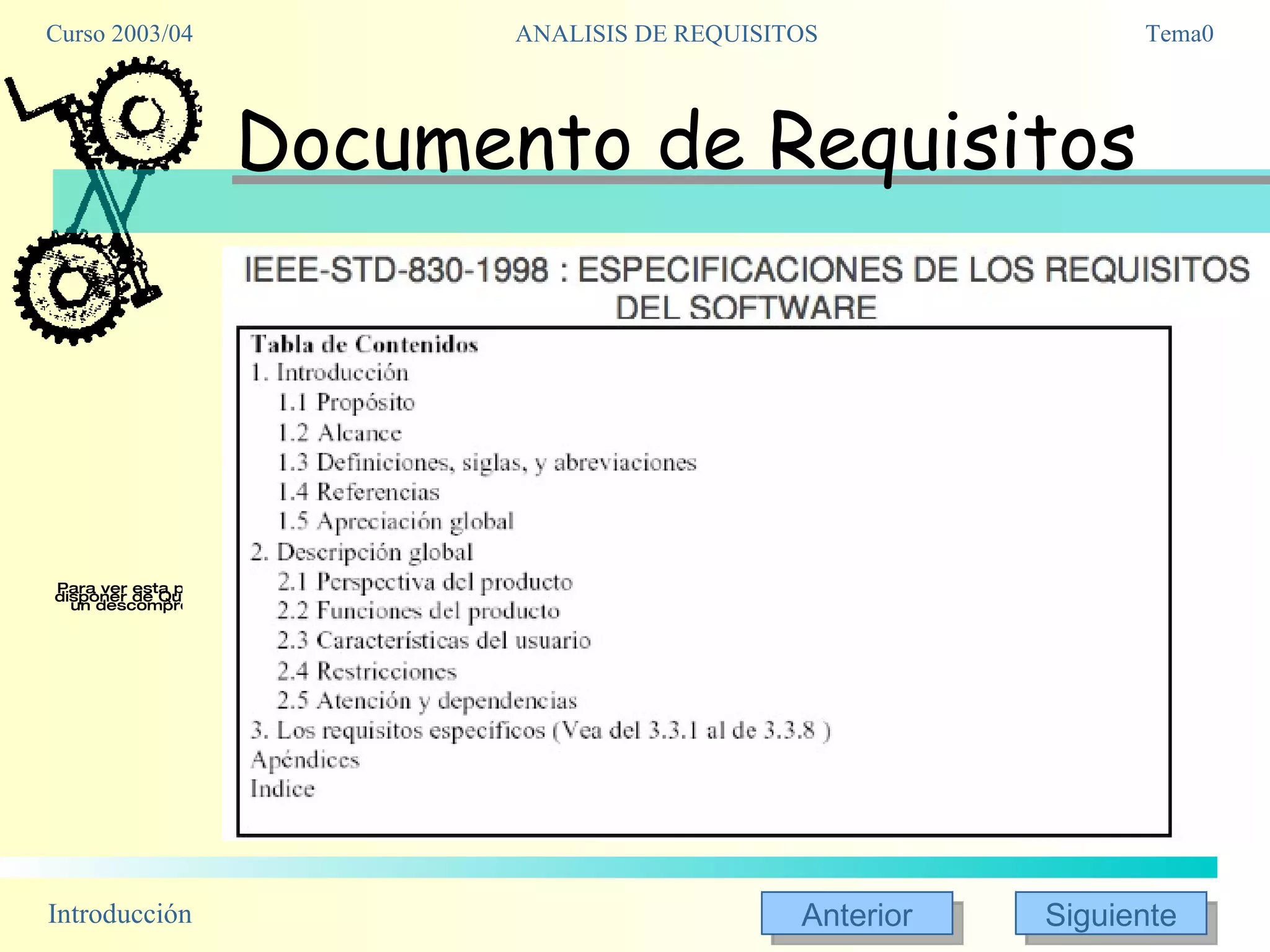 Documento de Requisitos 