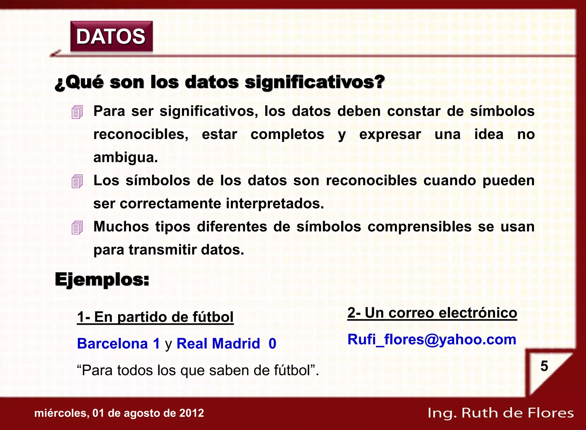 Tema 1 Datos y tipos de datos | PPT