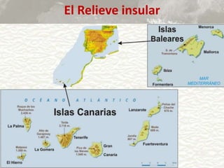 El Relieve insular
 