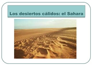 Los desiertos cálidos: el Sahara 