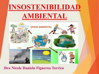 INSOSTENIBILIDAD
AMBIENTAL
Dra Nicole Daniela Figueroa Torrico
 