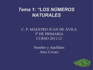 Tema 1.Los números naturales.