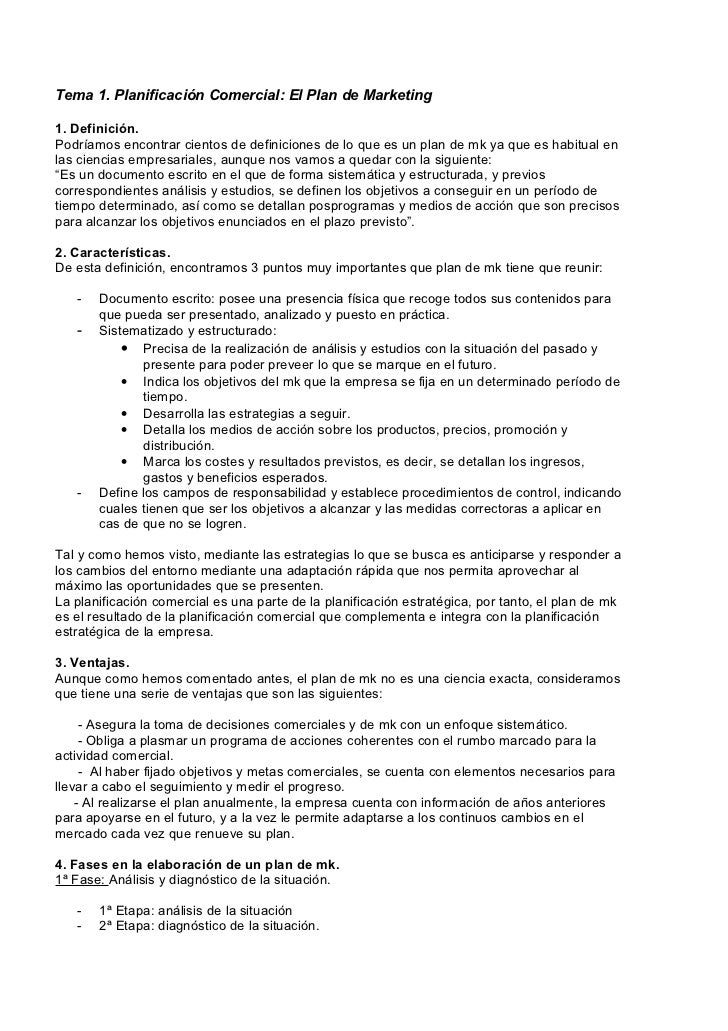 Plan de marketing.