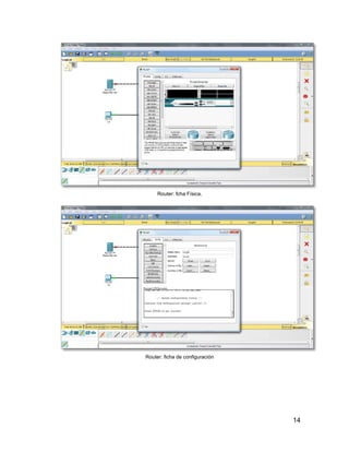 14
Router: fcha Física.
Router: ficha de configuración
 