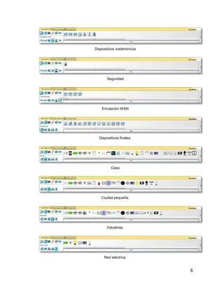 6
Dispositivos inalámbricos
Seguridad
Emulación WAN
Dispositivos finales.
Casa
Ciudad pequeña.
Industrias.
Red eléctrica.
 