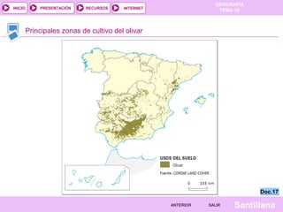 INICIO

PRESENTACIÓN

RECURSOS

GEOGRAFÍA
TEMA 10

INTERNET

Principales zonas de cultivo del olivar

Doc.17
ANTERIOR

SALIR

Santillana

 