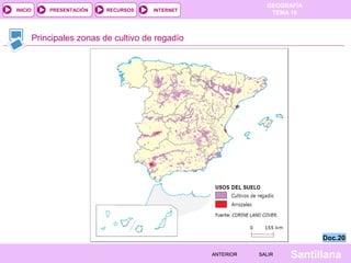 INICIO

PRESENTACIÓN

RECURSOS

GEOGRAFÍA
TEMA 10

INTERNET

Principales zonas de cultivo de regadío

Doc.20
ANTERIOR

SALIR

Santillana

 