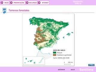 INICIO

PRESENTACIÓN

RECURSOS

GEOGRAFÍA
TEMA 10

INTERNET

Terrenos forestales

Doc.23
ANTERIOR

SALIR

Santillana

 