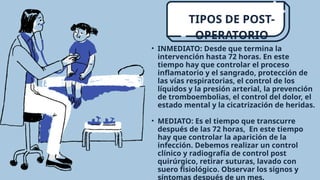 ENFERMERIA QUIRURGICA, post operatorio... | PPTX