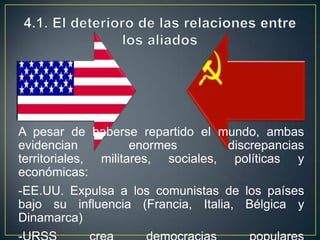 4. La formación de bloques antagónicos