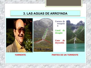 3. LAS AGUAS DE ARROYADA
TORRENTE PARTES DE UN TORRENTE
 