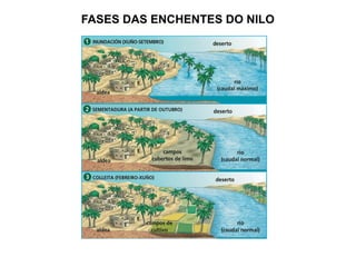 FASES DAS ENCHENTES DO NILO
 