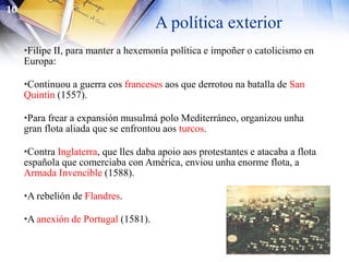 Abdica a favor do seu	fillo Felipe II