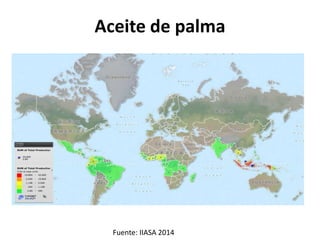 Aceite de palma
Fuente: IIASA 2014
 
