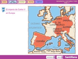 El imperio de Carlos V  en Europa 