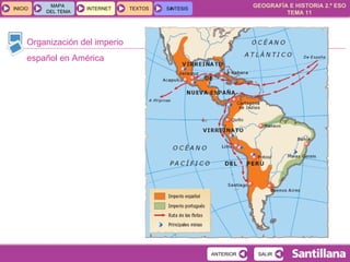 Organización del imperio  español en América 