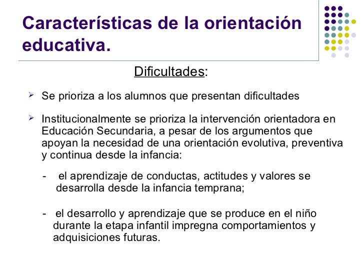 Resultado de imagen para caracteristicas de la orientacion