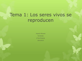 Tema 1: Los seres vivos se 
reproducen 
Virginia Olivares 
Fernández 
6º de Primaria 
2014/2015 
 