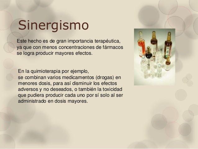 Tema 11 sinergismo de farmacología Tema 11 sinergismo de farmacología