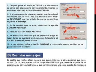 B) Reenviar mensajes. 
 