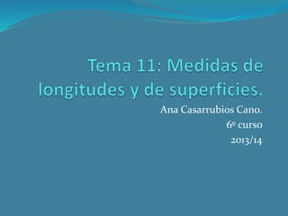 Ana Casarrubios Cano.
6º curso
2013/14
 