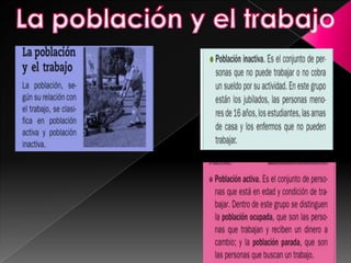 La población y el trabajo