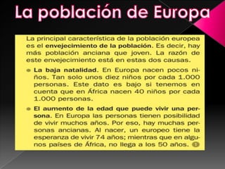 La población de Europa