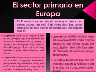 El sector primario en Europa