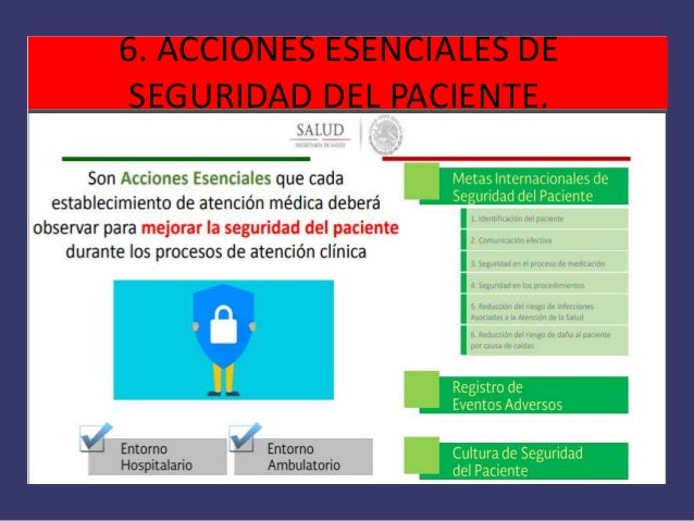Acciones Esenciales para seguridad del paciente