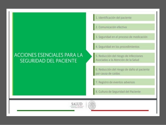 Acciones Esenciales para seguridad del paciente