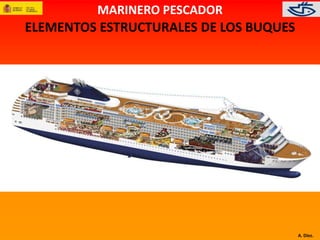 A. Díez. 
MARINERO PESCADOR 
ELEMENTOS ESTRUCTURALES DE LOS BUQUES 
 
