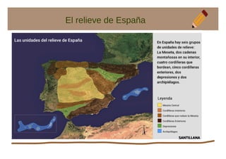 El relieve de España
 