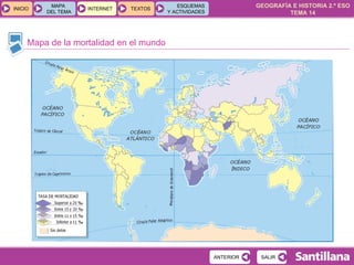 Mapa de la mortalidad en el mundo 