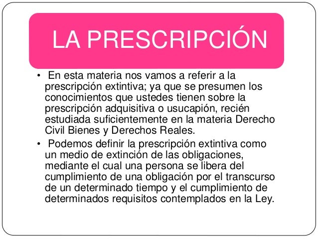 EXTINCION DE LAS OBLIGACIONES