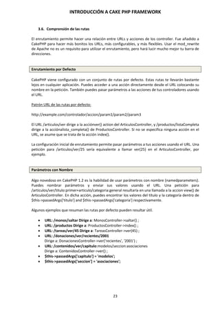 Introducción a Cake PHP Framework | PDF