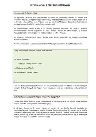 Introducción a Cake PHP Framework | PDF