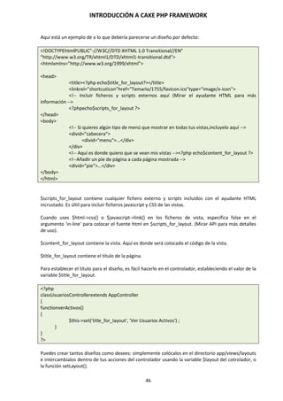 Introducción a Cake PHP Framework | PDF