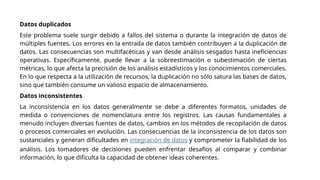 Datos Inconsistentes TEMA 14.pptx Calidad de los propios datos. | PPTX