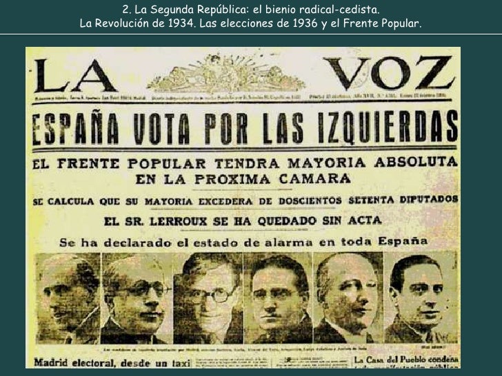 Resultado de imagen de Eleccion del Frente Popular 1936 España