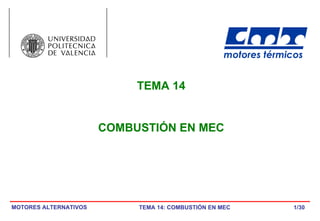 /30 TEMA 14 COMBUSTIÓN EN MEC 