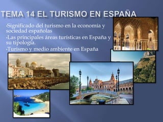 TEMA 14 EL TURISMO EN ESPAÑA ,[object Object]