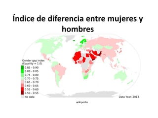 Índice de diferencia entre mujeres y
hombres
wikipedia
 